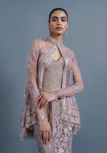 Pixie Dust - Embroidered Smokey Rose Ensemble