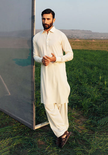 Cream Shalwar Kameez