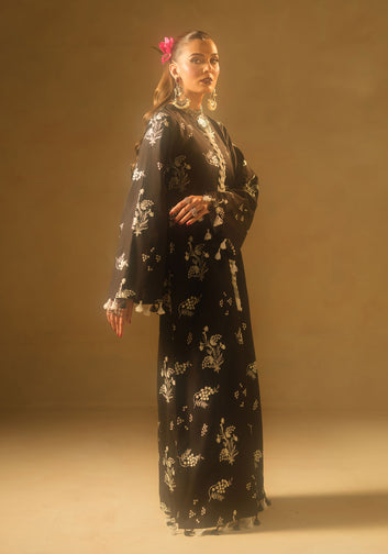 Black Embroidered Kurta Set