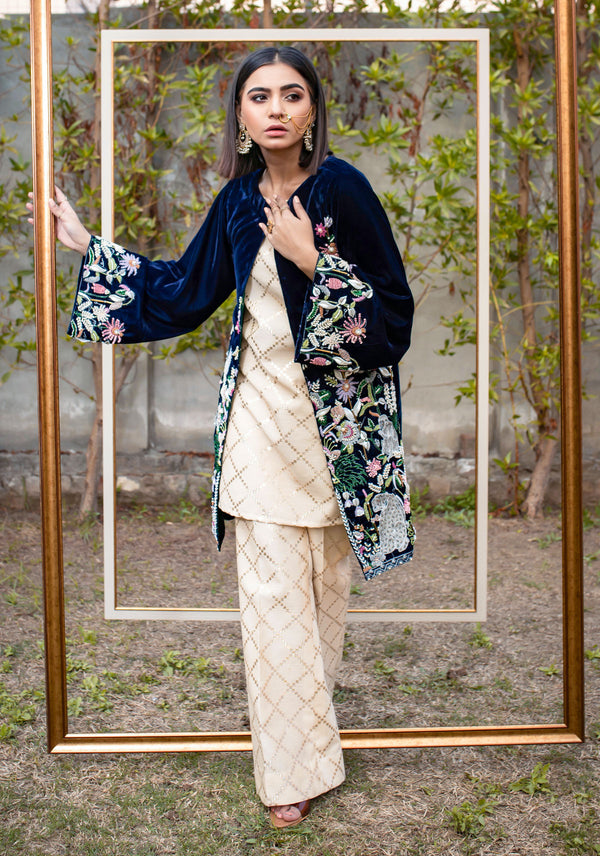 Navy Velvet Jacket