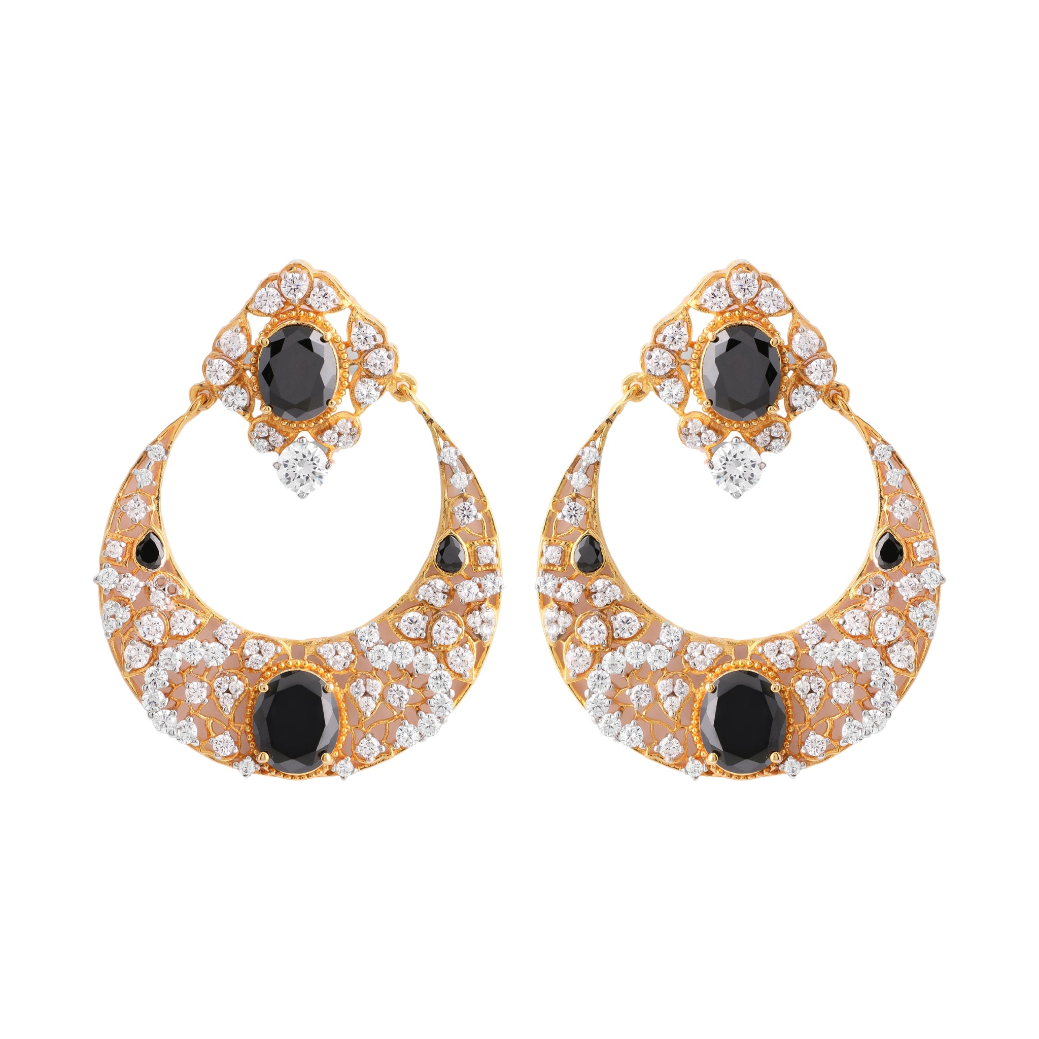 Onyx Circular Earrings