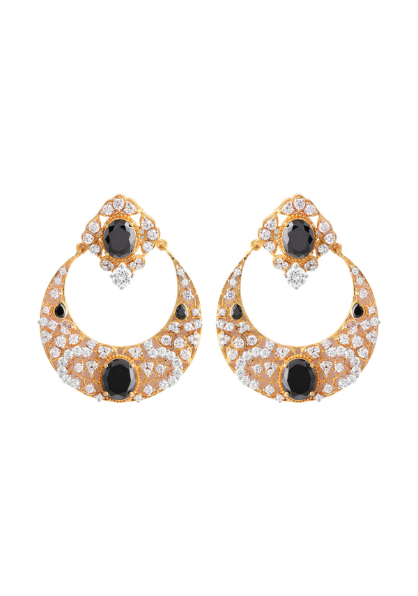 Onyx Circular Earrings