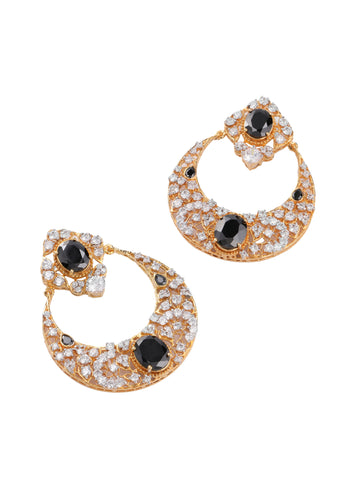 Onyx Circular Earrings