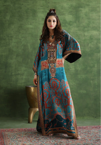 Charmeuse Printed Kaftan