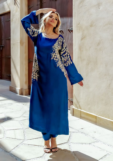 Crystals Sequin Cotton Silk