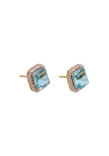 Squared Aqua Studs