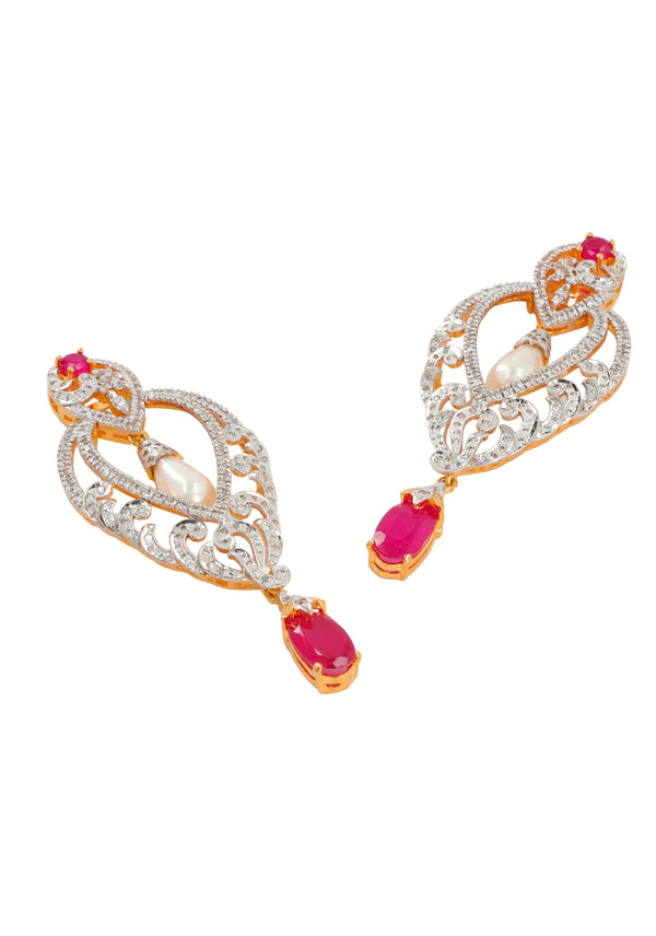 Ruby Lamp Earrings