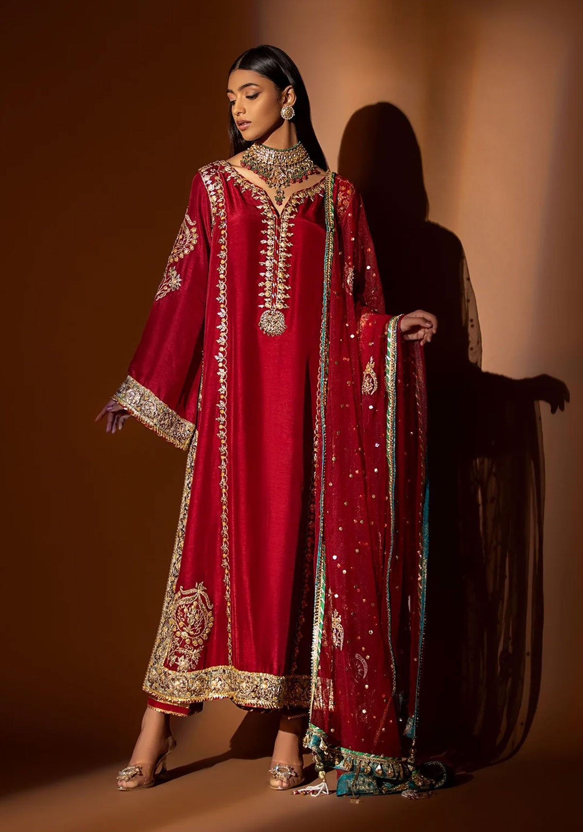 Maroon Dupatta
