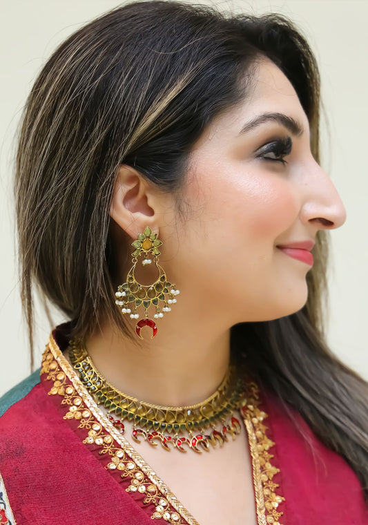 Rajkumari Meenakari Earrings