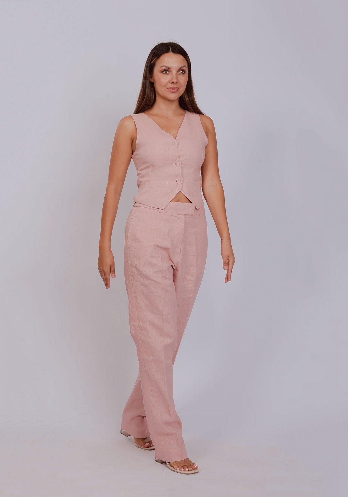 Carnation Pink Waistcoat and Co-ord Set