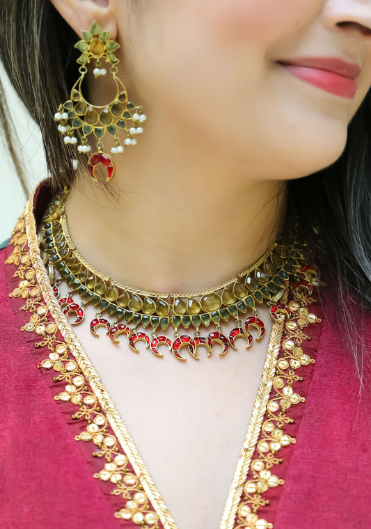 Rajkumari Meenakari Chocker Necklace