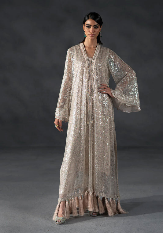 Sequence Shimmer Kaftan with Tassels