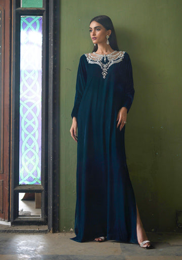 Diamontee Velvet Kaftan