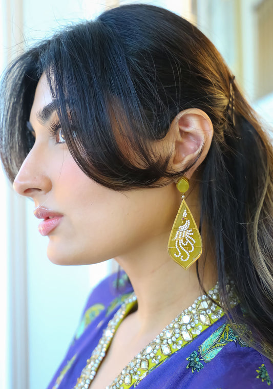 Peacock Golden Earrings