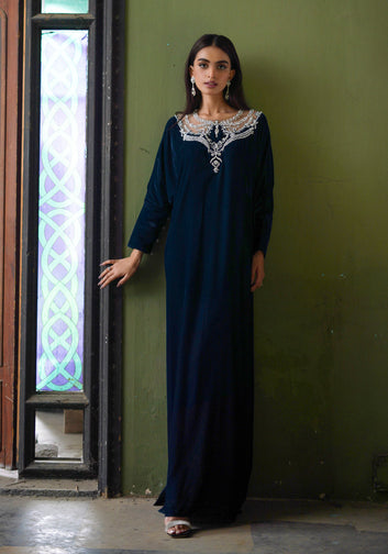 Diamontee Velvet Kaftan