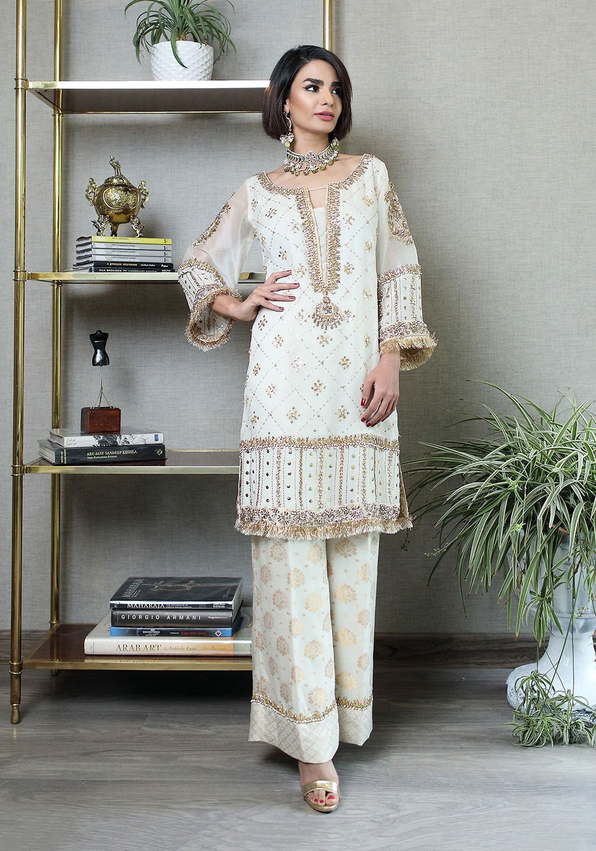 Organza Mukesh Shirt