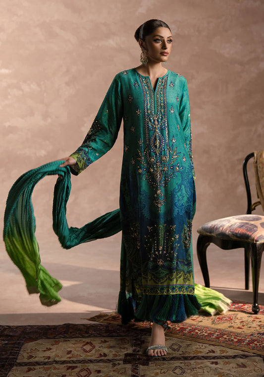 Peacock Garden Kaftan Set
