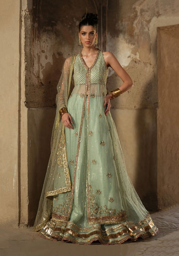 Mint Green Organza Halter