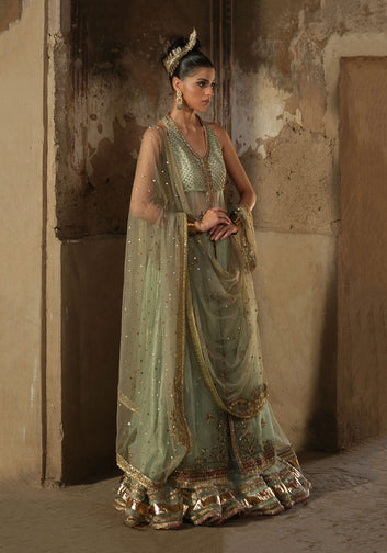 Mint Green Organza Halter