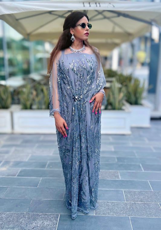 Cut Dana Kaftan - Grey
