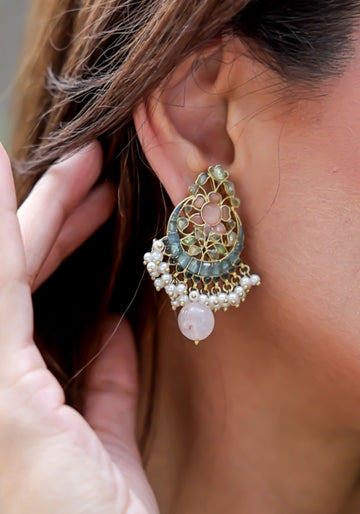 Celestial Flora Enamel Earrings