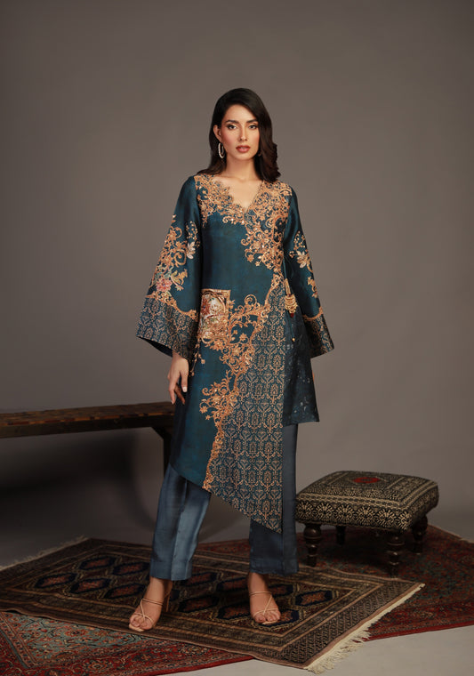 Sheesha Silk Shirt With Pants