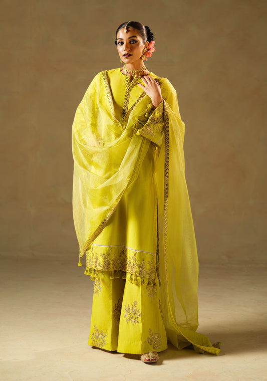 Amber Bloom Embroidered Kurta Set