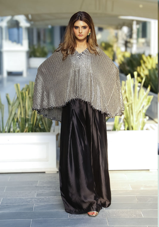 Black and Bronze Poncho Style Set