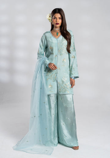 Sea Green Embroidered Set