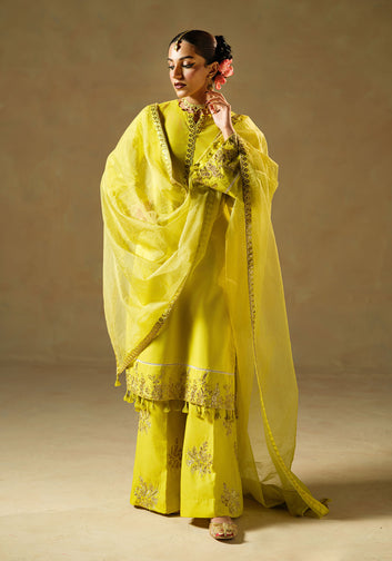 Amber Bloom Embroidered Kurta Set