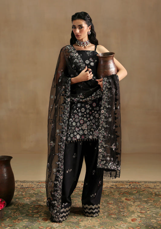 3 Piece - Organza, Velvet & Silk
