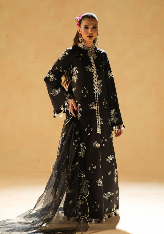 Black Embroidered Kurta Set
