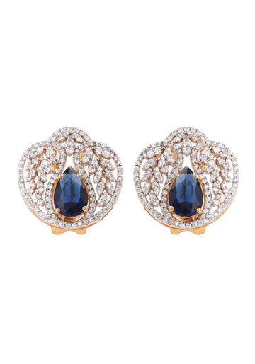 Sapphire Queen Studs