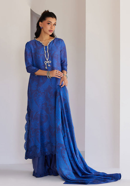 Azura Blue Shirt And Dupatta