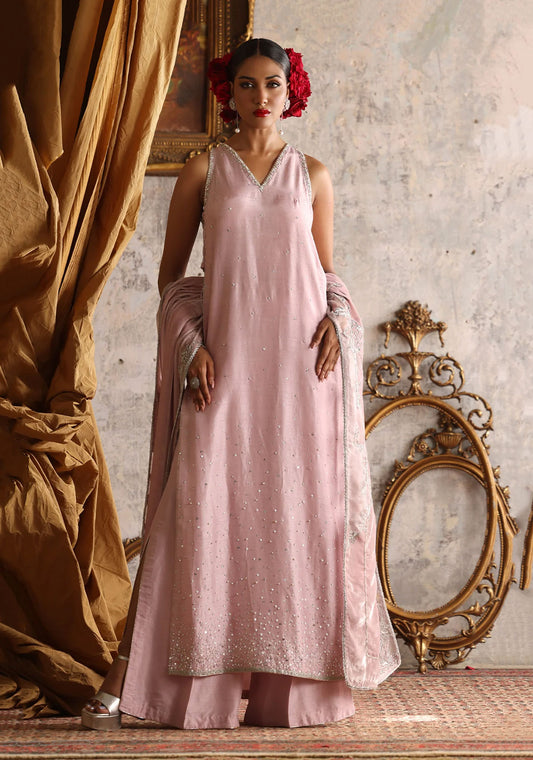 Ethereal Lingh Pink Elegance Silk Shirt