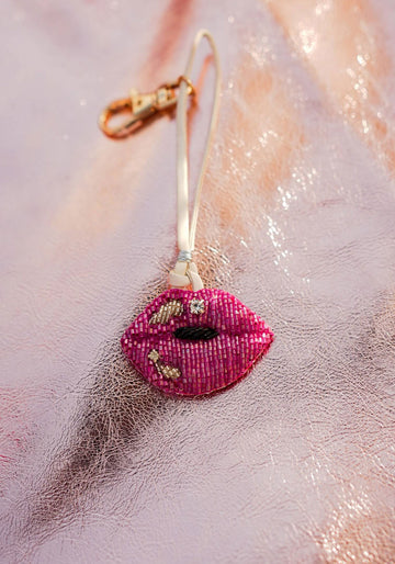 Pink Pout Bag Charm