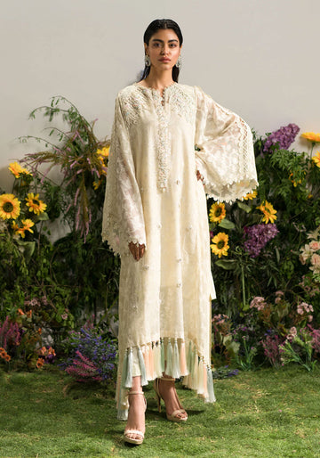 Rainbow Cream Kaftan