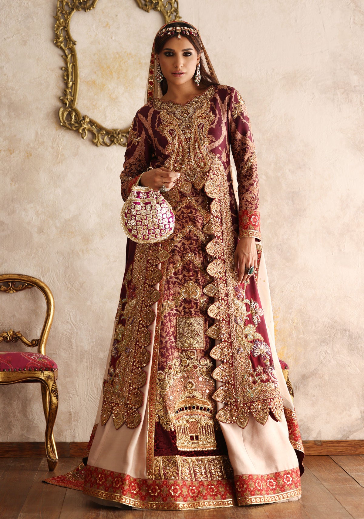 Mughal Opulence Inspired Silk Outfit