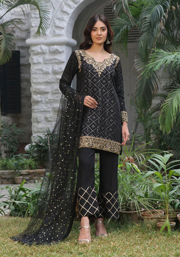 Timeless Black Chikankari Ensemble