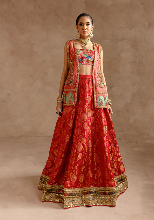 Dazzling Jamawar Lehenga