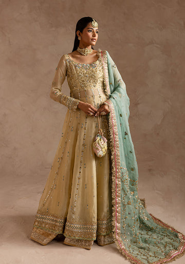 Radiant Lemon Organza Pishwaas