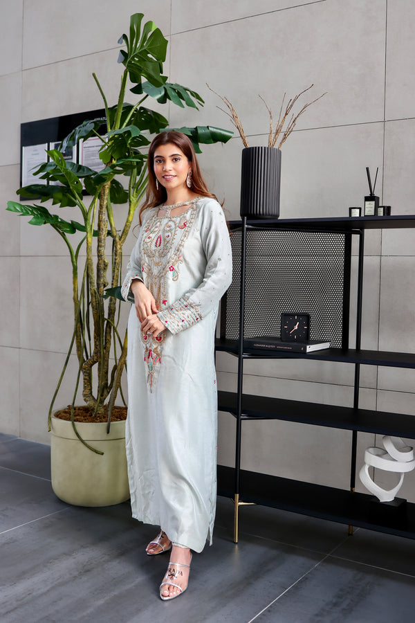 Iceblue Kaftan style long shir