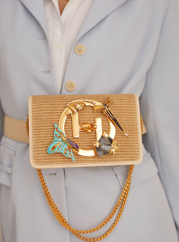The Jute Mini Disco Fanny Pack Handbag
