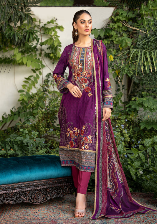 Unstitched Lawn Pret Appliqué Embroidered Outfit