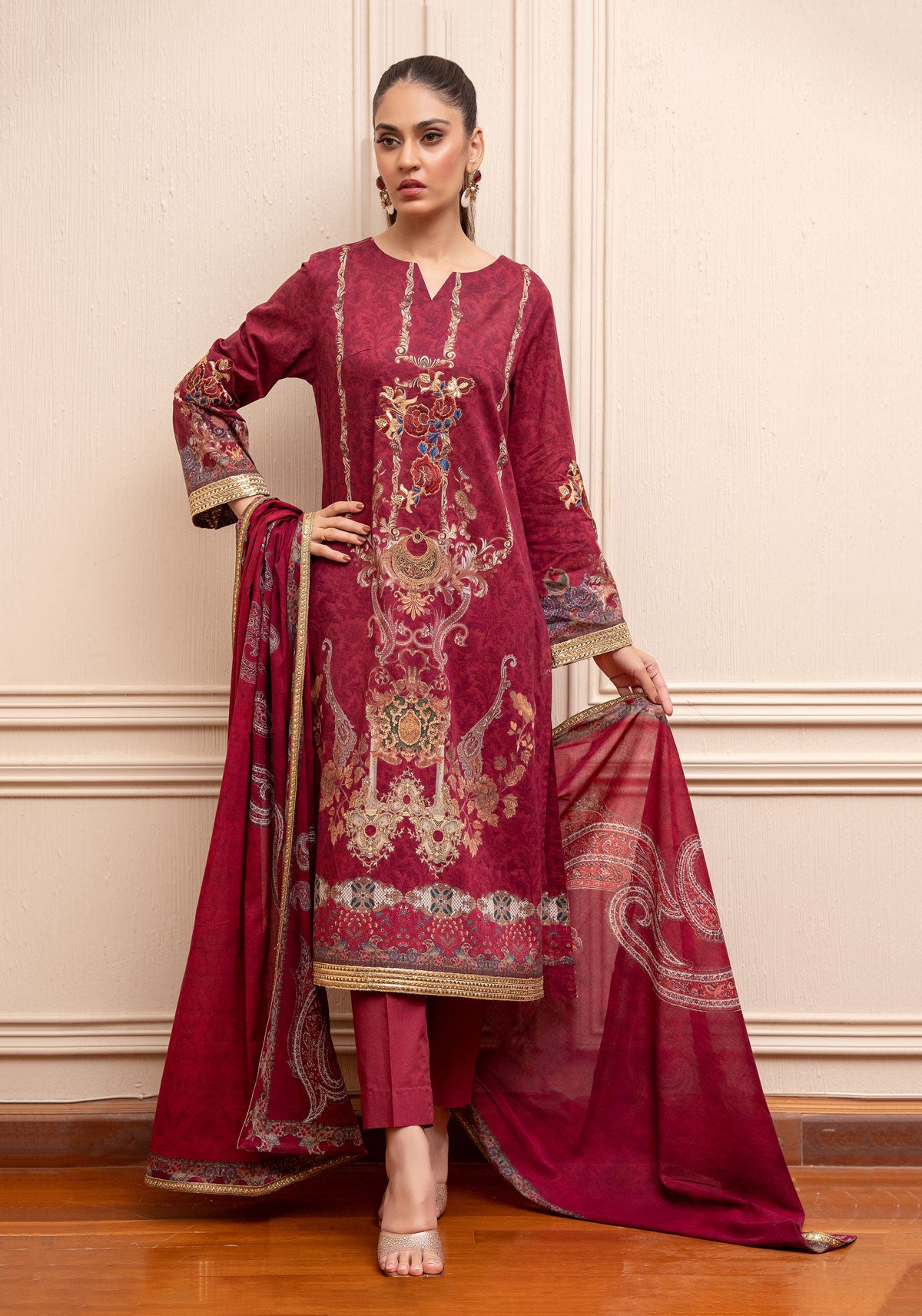 Unstitched Lawn Pret Digitally Printed Outfit