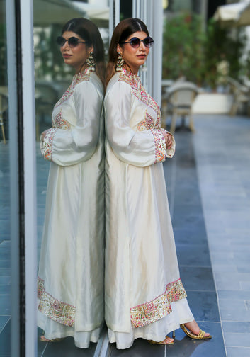 Ivory Embroidered Kurta