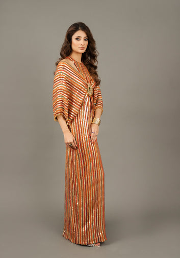 Peek-A-Boo Sequinned Kaftan