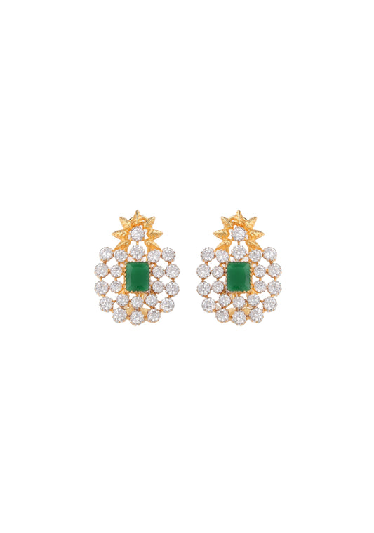 Emerald Gold Studs