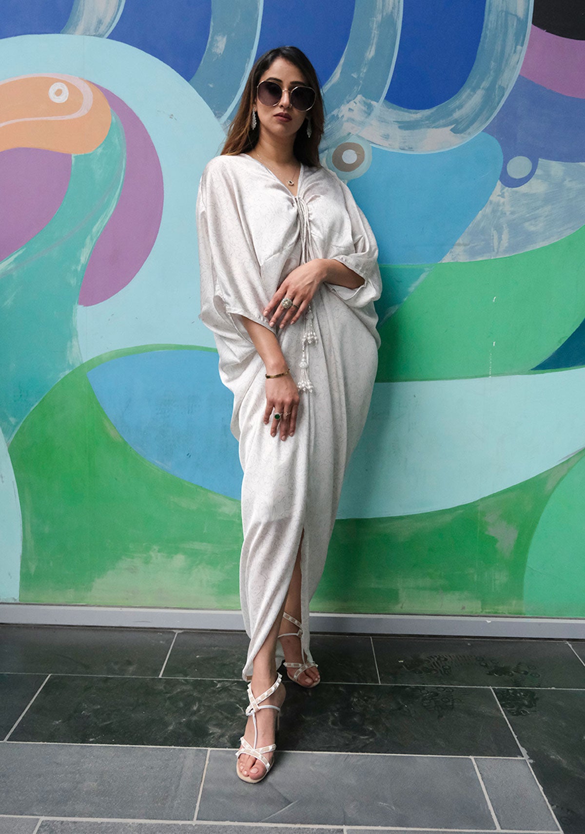 Line Print Kaftan