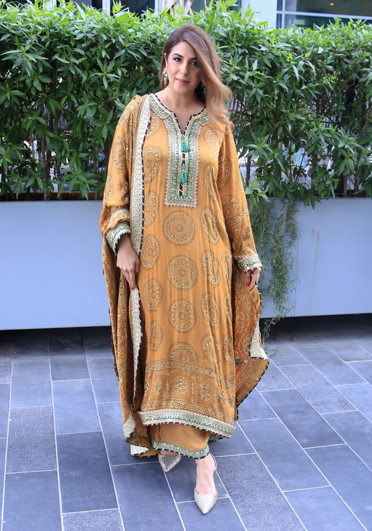 Mustard Silk Outfit